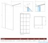 Radaway Modo New Black II 125x200 Factory kabina Walk-in rysunek techniczny 